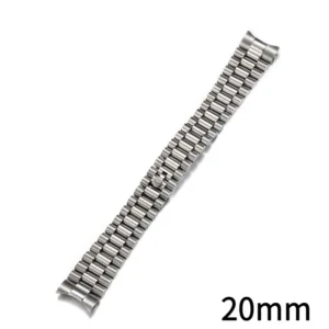 20mm Solid Stainless Steel President Watch Band Strap Curved End fit for Rolex DATEJUST Watchband 316L